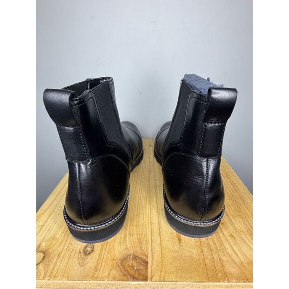 Thomas & Vine Men's Jaylon Genuine Leather Cap Toe Ankle Boot Black Size 9.5 - Picture 4 of 6